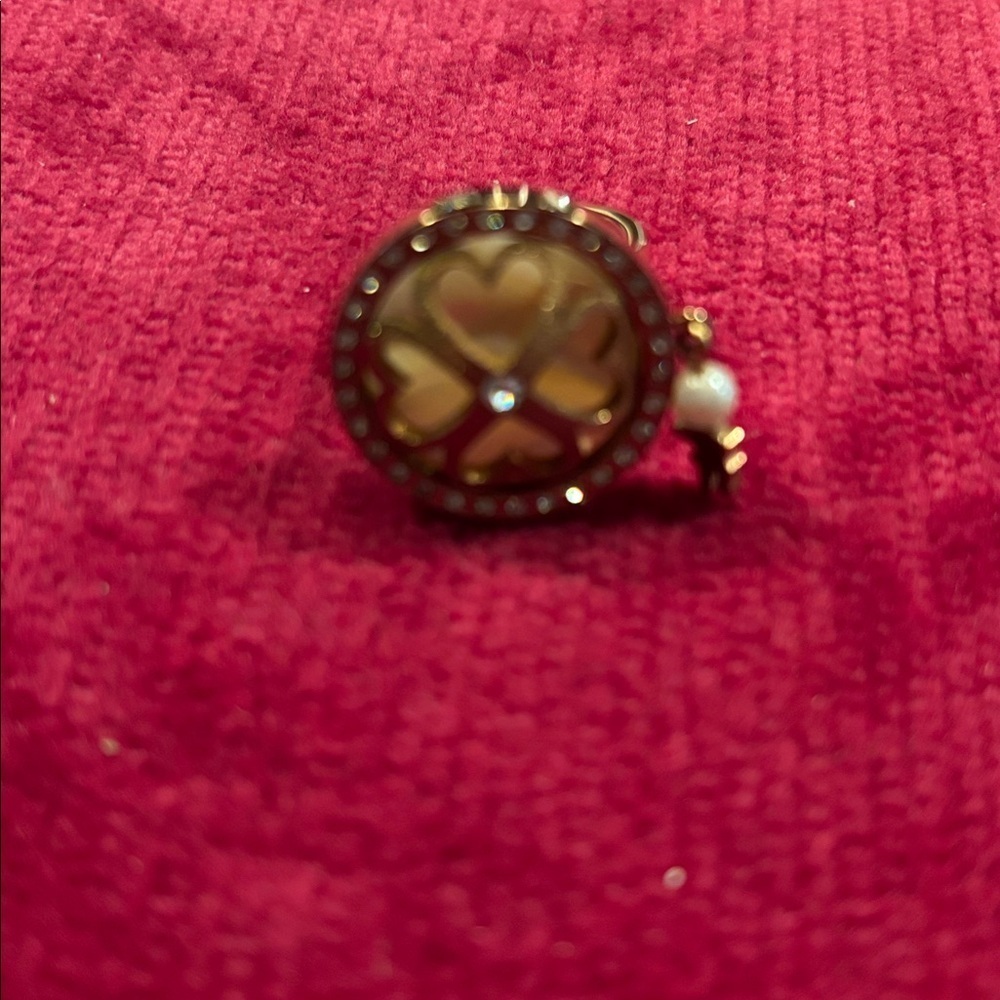 Folli Follie Gold Heart Charm Ring
